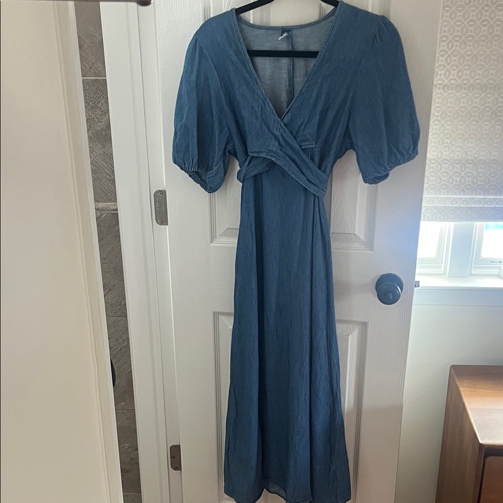 Old Navy Deep Blue Midi Dress